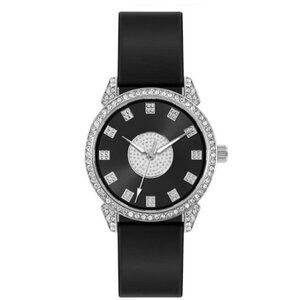 37mm Montres Carlo Fashion Women's Luxury Silicone Band Analog Dress Watch